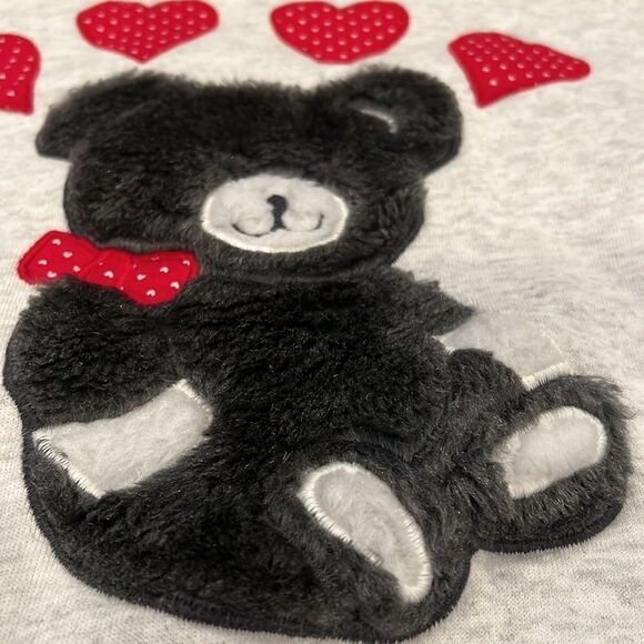 VTG Lee made in USA crew neck sweatshirt size 3X 3d plush bear on front with - Picture 2 of 9